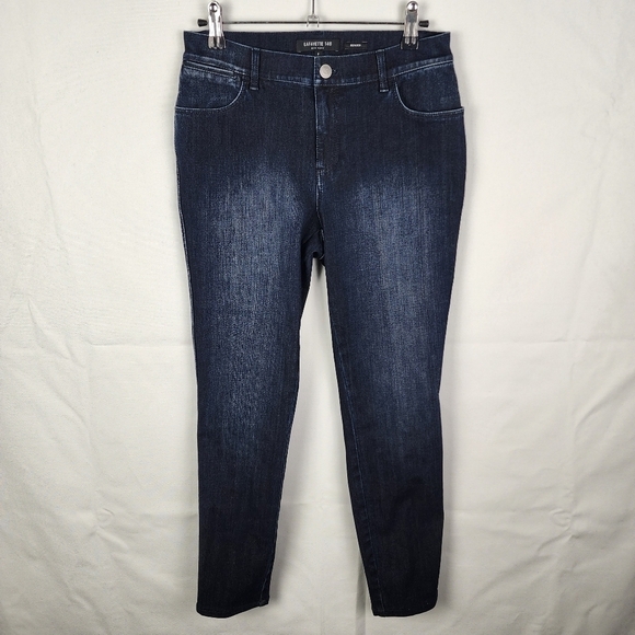 Lafayette 148 Mercer Dark Wash Straight Leg Jeans SIZE 2 - Picture 1 of 6